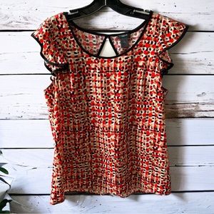 Ann Taylor Short Flutter Sleeve Blouse • Size M